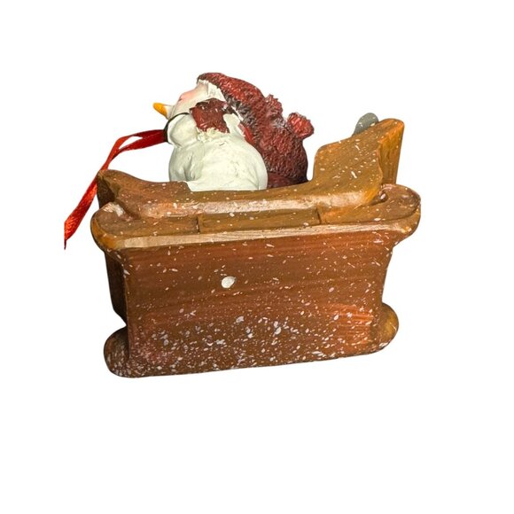 Snowman & Mickey Mouse Holiday Ornaments Set Of 2 Resin Christmas Figurines - Picture 6 of 13